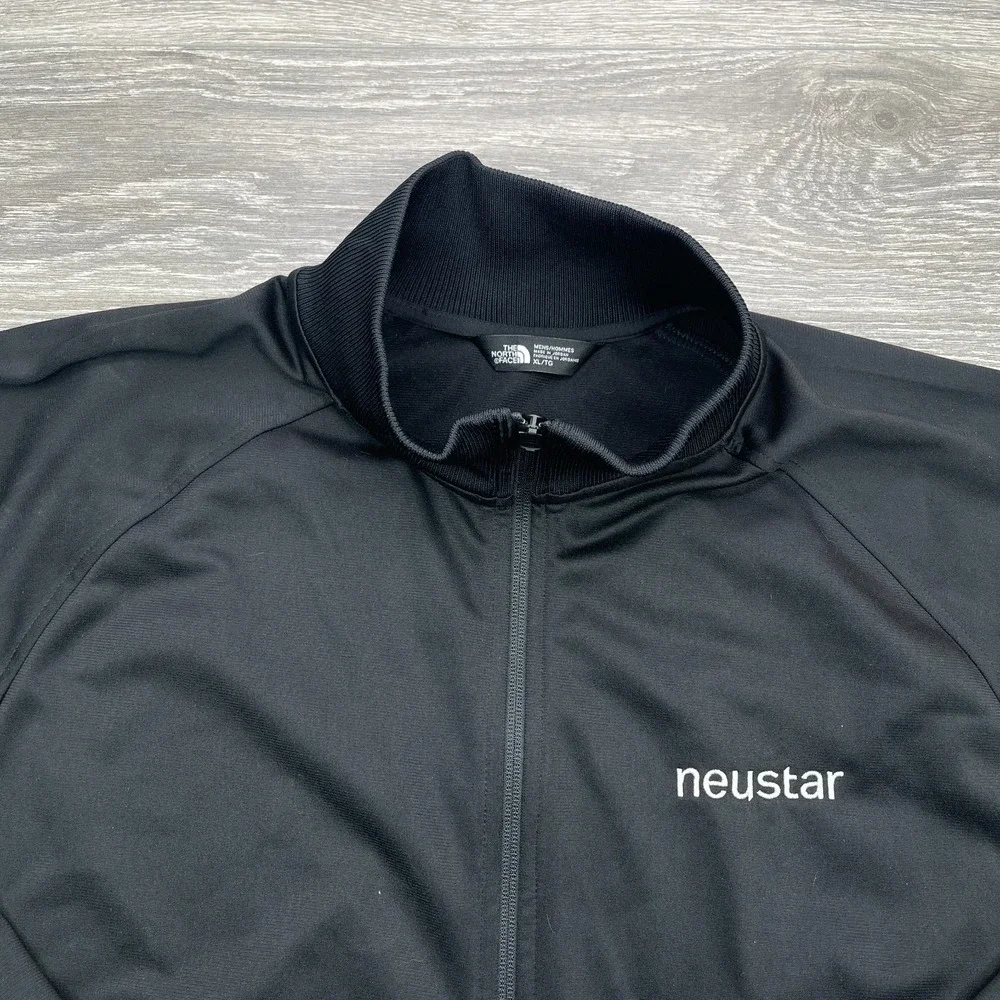 North Face Jacket Mens XL Black Tech Full Zip Fleece Cadet Collar Zip Pockets